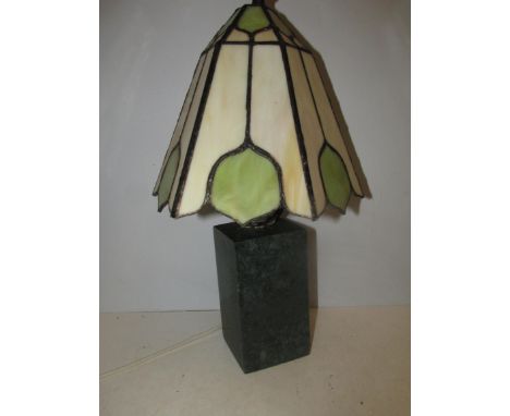 Marble base Tiffany style lamp 
