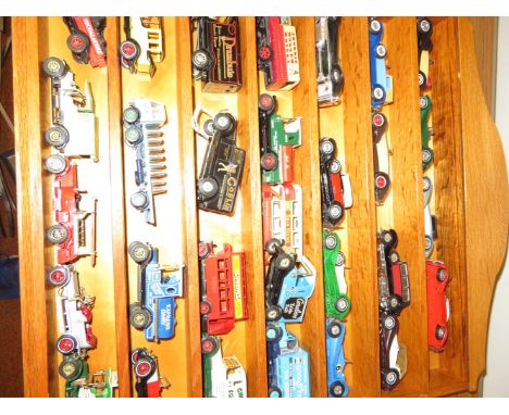 Shelf of collectable cars &amp; vans 