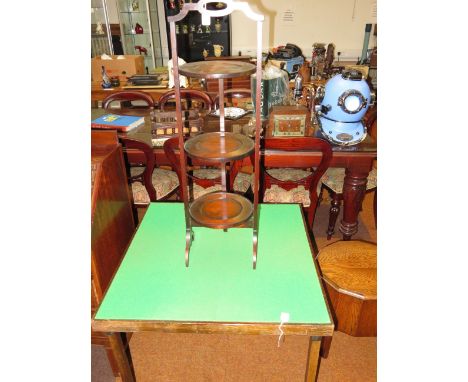Folding card table together with folding cake stand 