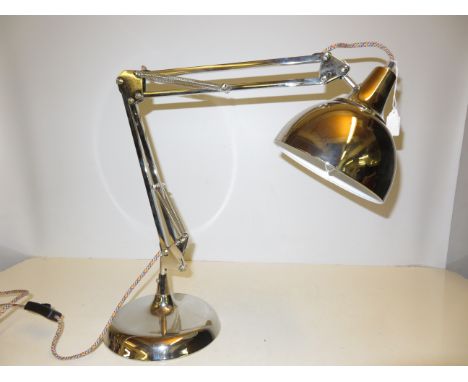 Chrome effect angle poise lamp 