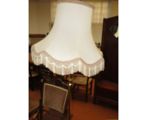 Brass standard lamp 