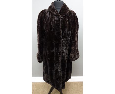 Vintage short mink fur coat by Suzanne of Bradford and faux fur three quarter length coat by Scotch Mole (2)