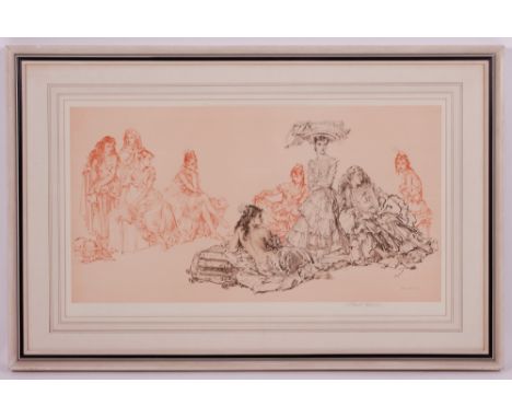 SIR WILLIAM RUSSELL FLINT 'The Pendant', lithograph, signed proof, 50cm x 70cm together with 'Cecila' by the same artist, sig