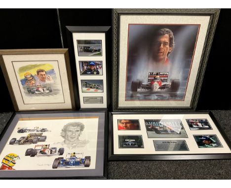 Pictures and prints - Formula One interest - Ayrton Senna - S. Coffield, by and after, Ayrton Senna for Marlboro, McLaren, ha