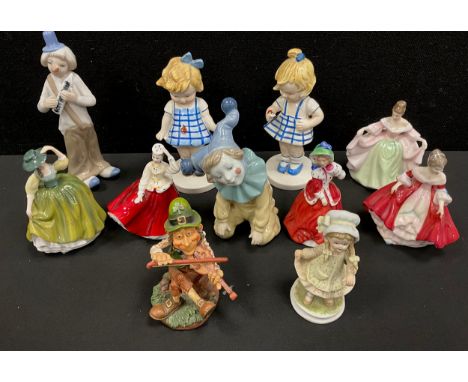 Royal Doulton, Nao and other figures, miniatures, Sara, Gail, Fair lady, Buttercup, Southern Belle, Christmas Morn;  Nao Joy 
