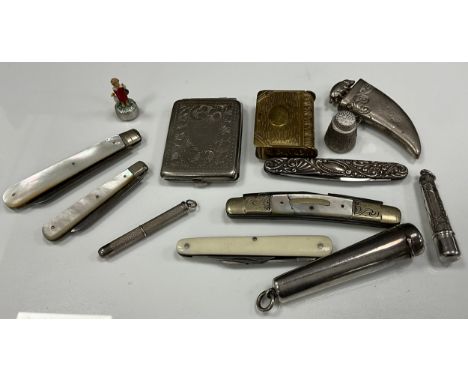 A George V silver fruit knife, William Needham, Sheffield 1919; another smaller John Yeomans Cowlishaw, Sheffield 1921; W H M