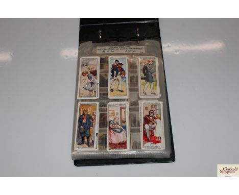 An album of miscellaneous cigarette cards to include naval, army uniforms, costume, ornithology, buildings etc., also some vi