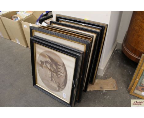 After Spencer, a pair of engravings "Le Moment De La Reflextions" and "Le Moment De Imagination"; after Bunbury circular engr