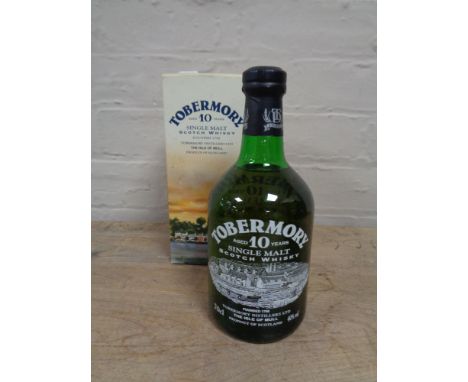 A bottle of Tobermory 10 year single malt scotch whisky, 70cl in box 