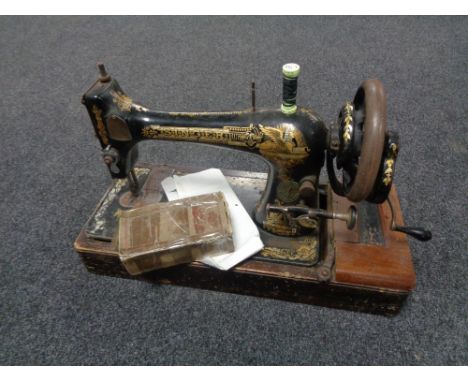 A vintage Singer sewing machine 