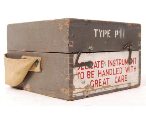 A rare original WWII Second World War Air Ministry issued navigator's compass. The compass mounted within a metal case. ' Typ