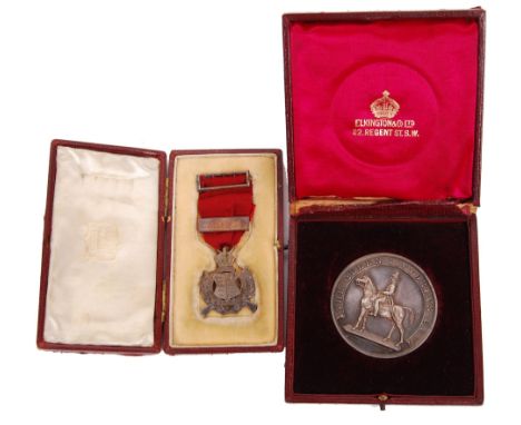 A rare late 19th century likely Boer War interest ' The Queen Victoria's Cup ' The Army Rifle Association cup winners medal, 