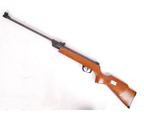 A vintage ASI Rangemaster .22 calibre break barrel air rifle. Serial No. 191855 . Adjustable sights to top, with makers marks