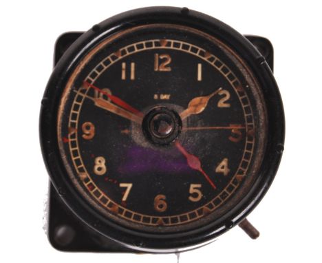 A rare original vintage WWII Second World War Lancaster Bomber (and other aircraft of the period) cockpit clock. Likely made 