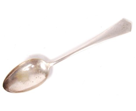 A WWII Second World War German Nazi Third Reich silver plated Nazi party mess spoon having stamped Imperial eagle and swastik