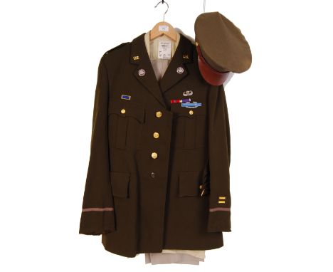 A 20th century contemporary US United States Army military issue ' Airborne ' officer's full dress uniform. To include; trous