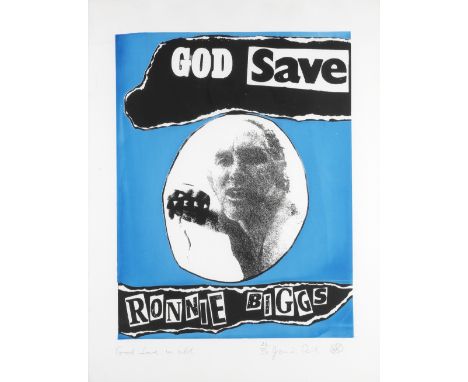 Jamie Reid (British, born 1947): God Save Us All (Ronnie Biggs),circa 2003,screenprint on paper, signed, titled and numbered 