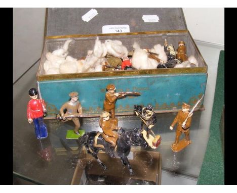 A collection of lead First World War and later figures