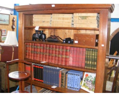 A large six shelf bookcase - width 130cms