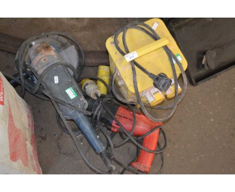 Drill, angle grinder and 110v transformer