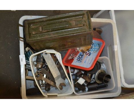 Box of assorted tools