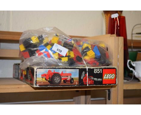 A collection of 1970s Lego sets, to include: - 851: Technic Farm Tractor (unchecked for completeness) - 970: Lighting Bricks 