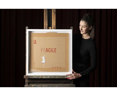 * BANKSY (BRITISH b. 1974), AGILE  hand finished 7 colour screenprint on cardboardsigned and inscribed 'Thanks Chris' with a 