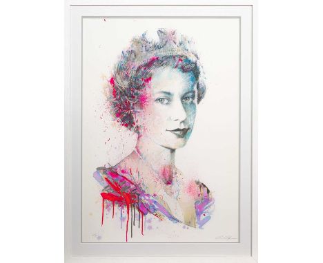 * CARNE GRIFFITHS, PLATINUM QUEEN limited edition mixed media print on paper, signed and numbered 62/70mounted, framed and un
