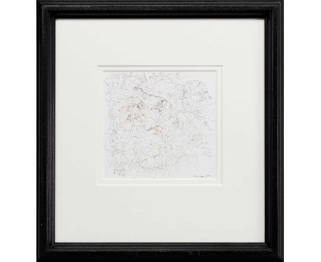 * PETER HOWSON OBE (SCOTTISH b. 1958), UNTITLED NO. 16 ink on paper, signed and dated 2016, titled label versomounted, framed