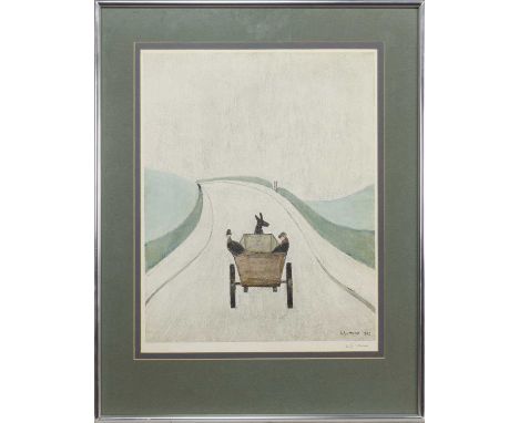 * LAURENCE STEPHEN LOWRY RBA RA (BRITISH 1887 - 1976), THE CART limited edition lithograph on paper, signed in pencil in the 