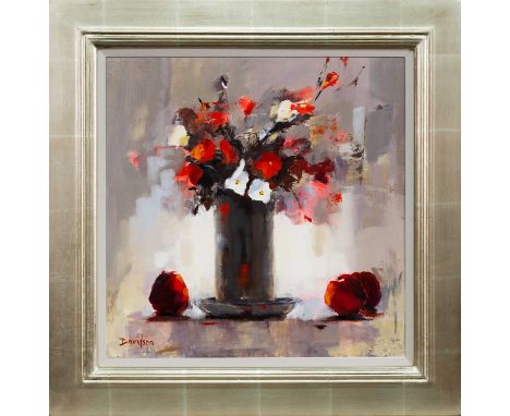 * MARY DAVIDSON (SCOTTISH b. 1955), LIGHT AND SHADOW oil on board, signed, titled label verso framed and under glass image si