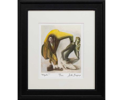 * JOHN BYRNE RSA (SCOTTISH  1940 - 2023), HIYAH! limited edition giclee print on paper, signed, titled and numbered 5/100moun