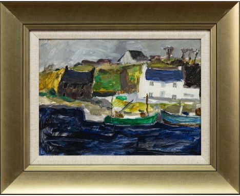 * SHEILA MACMILLAN DA PAI (SCOTTISH 1928 - 2018) BRORA oil on boardframed and under glassimage size 28cm x 38cm, overall size