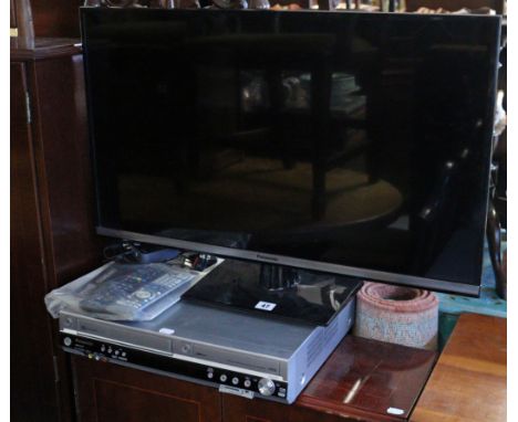 A Panasonic 32” LCD television; &amp; a ditto DVD recorder, each with a remote control.