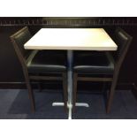 Furniture Asset: LOT OF: 6 qty: Table White 2-Top Bar Height Table, 24"W x 30"D x 42"H, Orig. price: