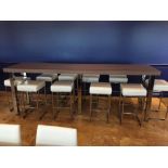Furniture Asset: LOT OF: 3 qty: Table Wood Community Table, 120"W x 30"D x 42.5"H, Orig price: $1500