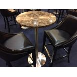 Furniture Asset: LOT OF: 10 qty: Table Bar Height Drinks Table, 24"W x 24"D x 43 1/4"H, Orig
