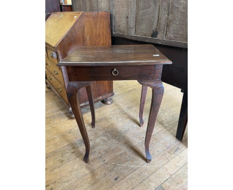 A stained wood side table, 55 cm wide