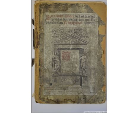 An interesting 19th century folio / scrap book - featuring many architectural studies, cornices, etc.  