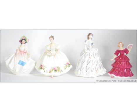 A group of Three Royal Doulton figurines to include Jennifer, Samantha and Sunday Best along with a Royal Worcester figure Me