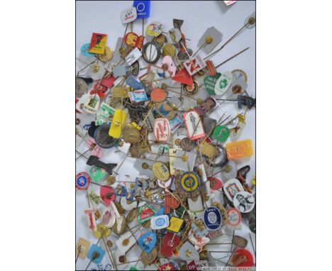 A collection of vintage food / shop advertising pin labels - various. Heinz, Knorr and others.