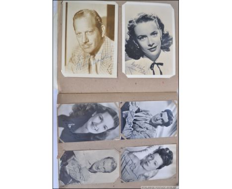 A good collection of vintage pictures and postcards of 1940's and 1950's stars of the screen many of which have autographs to