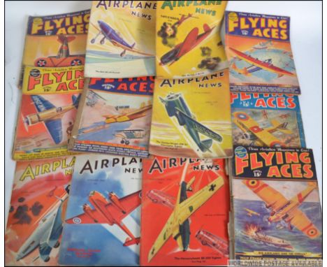 A stunning collection of vintage Model Aircraft magazines dating from the 1930's with stunning artwork covers of Aircraft of 