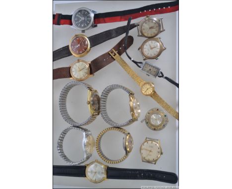 A collection of vintage and retro gents and ladies wrist watches to include Curtis, Bourbon, Precimax, Timex, Poson etc pleas