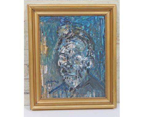 James Laurence Isherwood, "Minor" portrait, oil on board 37cm x 46.5cm, signed, titled verso, framed 50cm x 60cm.