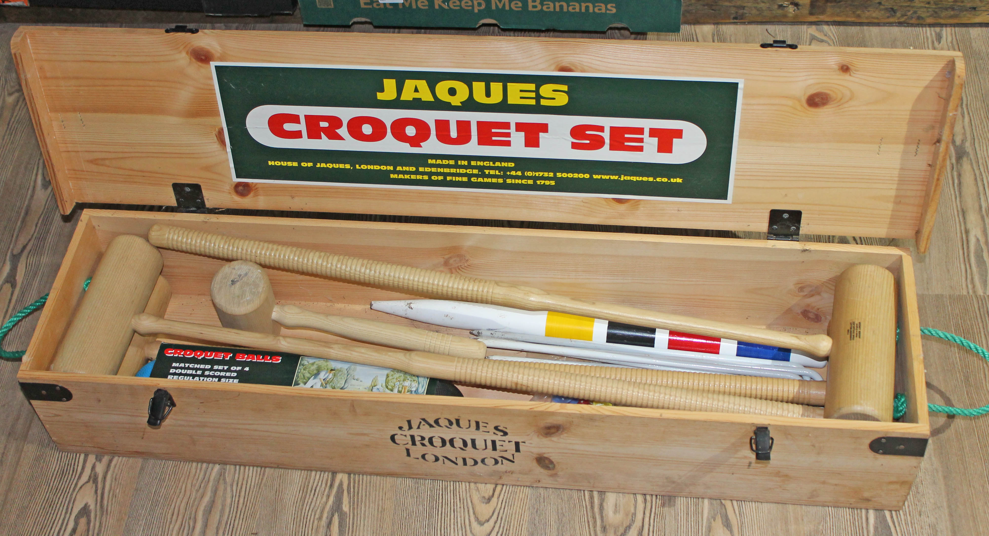 A Jaques croquet set.