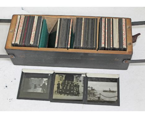 A box of lantern slides some relating to WWI & Plymouth.
