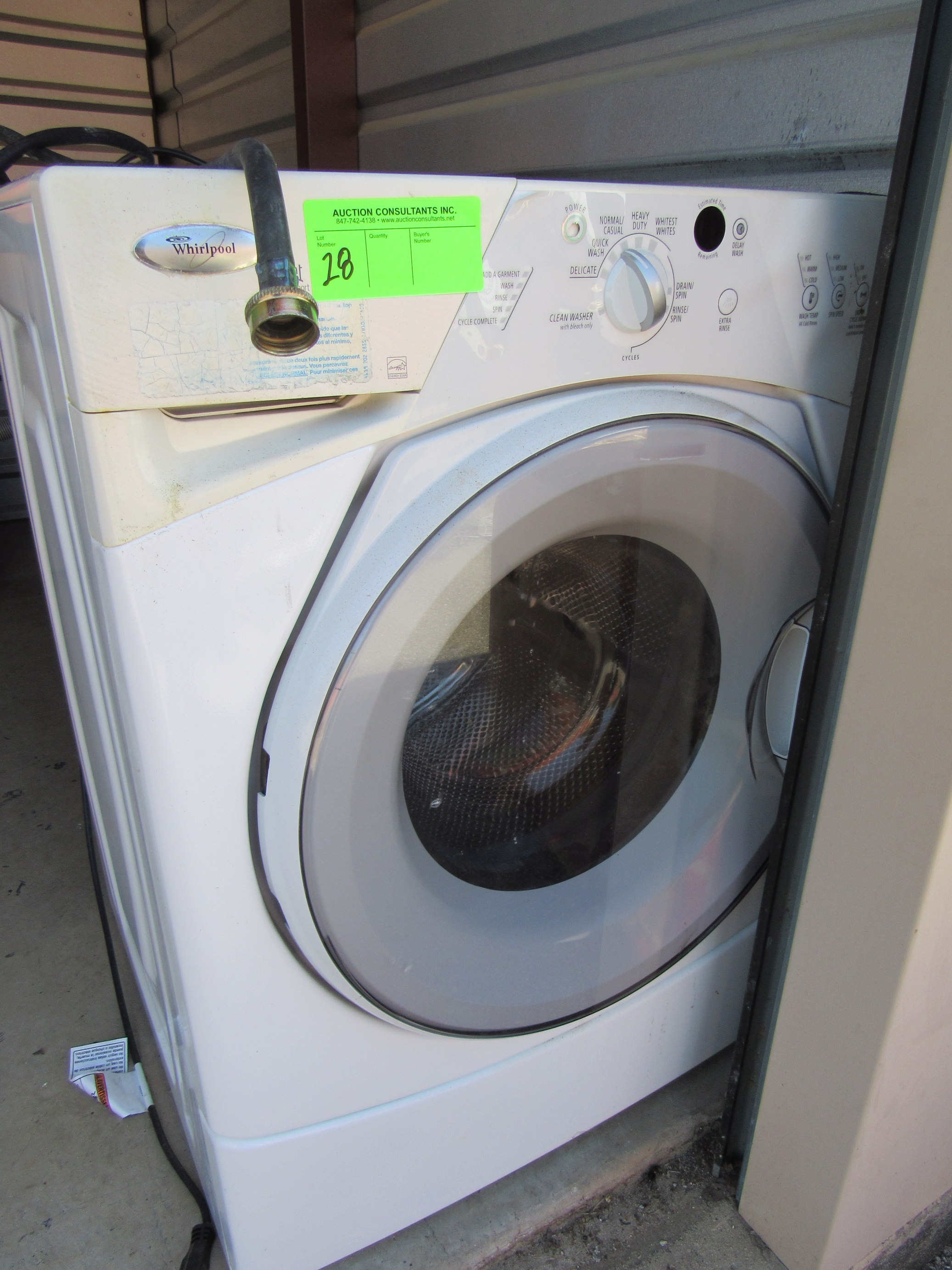 Two pieces Whirlpool Duet Sport washer and dryer, stackable