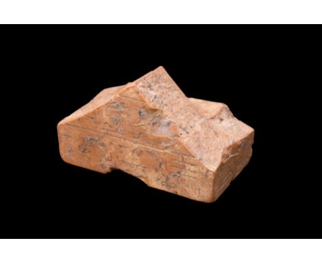 Late Period / Ptolemaic Period, ca. 664-332 BC. A fragment of the edge of a small unidentified magical object which originall