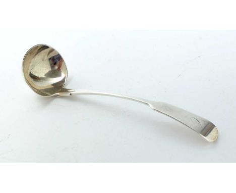 A George IV/William IV Scottish provincial silver toddy ladle, fiddle-pattern, initialled “C”, by John Sellar of Wick ( JS, W